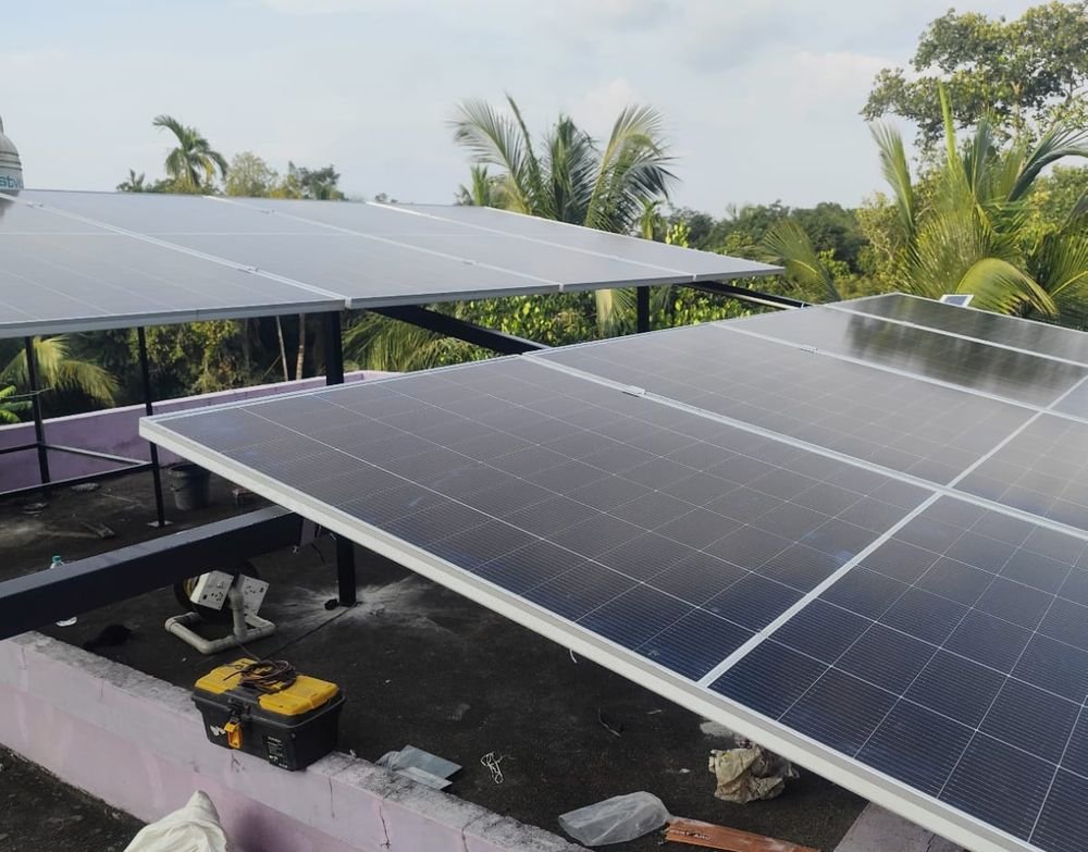 Rooftop solar installed by Reckon Industries at Thalavoor