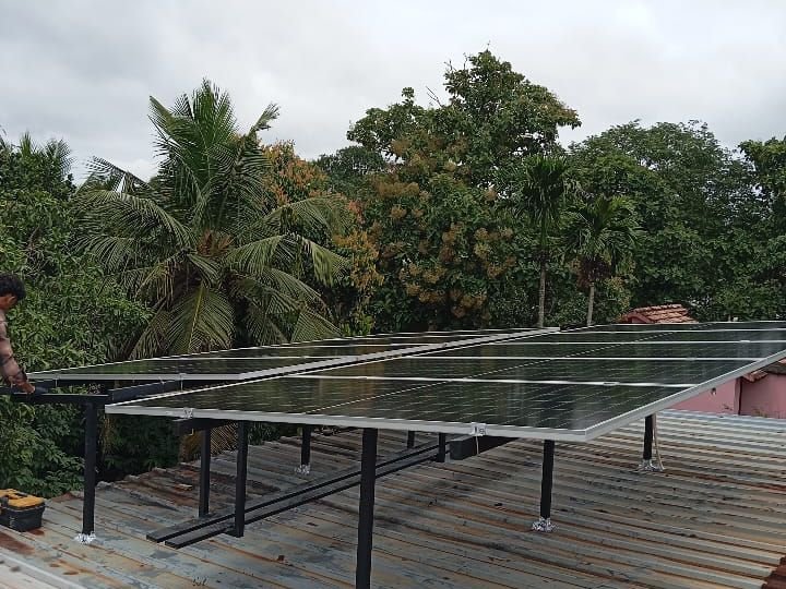 Rooftop solar installed by Reckon Industries at Veliyam